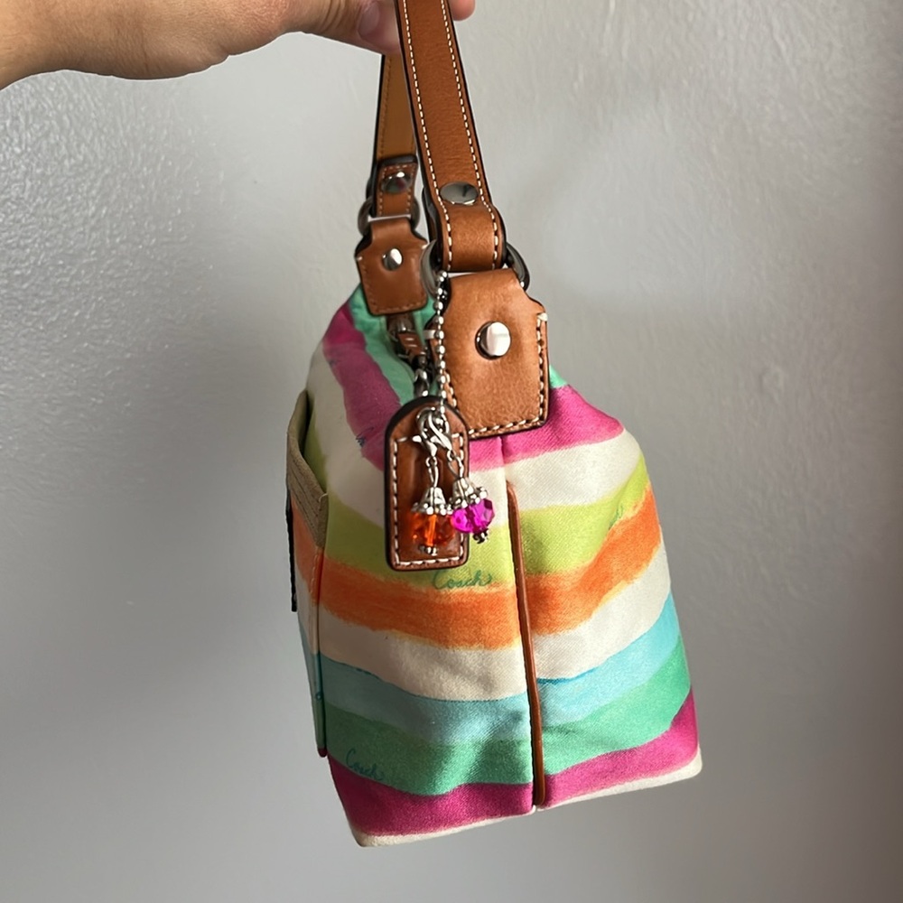 Coach Vibrant Striped Baguette - Picture 6 of 10